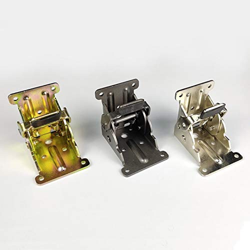 Black Iron Folding Hinges & Brackets - Self-Locking Cabinet Hinges, Table Legs & Foldable Feet for Chairs, Tables & Furniture Extensions | Perfect for DIY Projects, Home Renovation & Space-Saving Furniture
