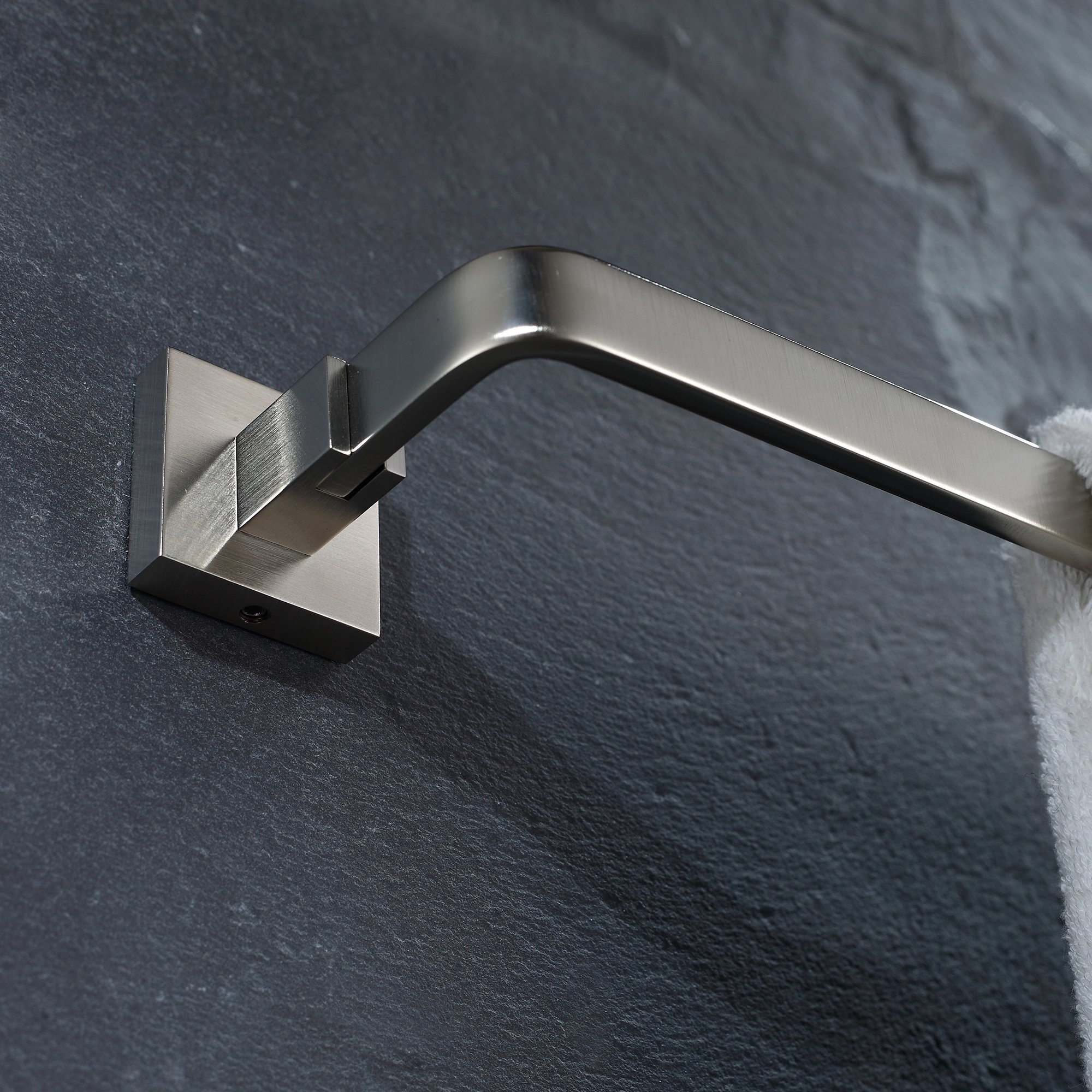 Premium Brushed Nickel Towel Bar - Modern Bathroom Accessory for Towel Organization | Perfect for Bathrooms, Spas & Luxury Homes