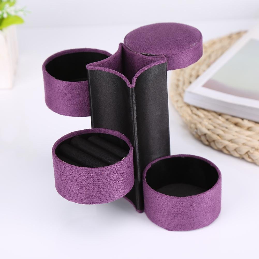 3-Layer Roll Up Jewelry Organizer Box - Portable Flannel Cylinder Storage for Necklaces, Earrings & Rings | Travel & Home Jewelry Organization