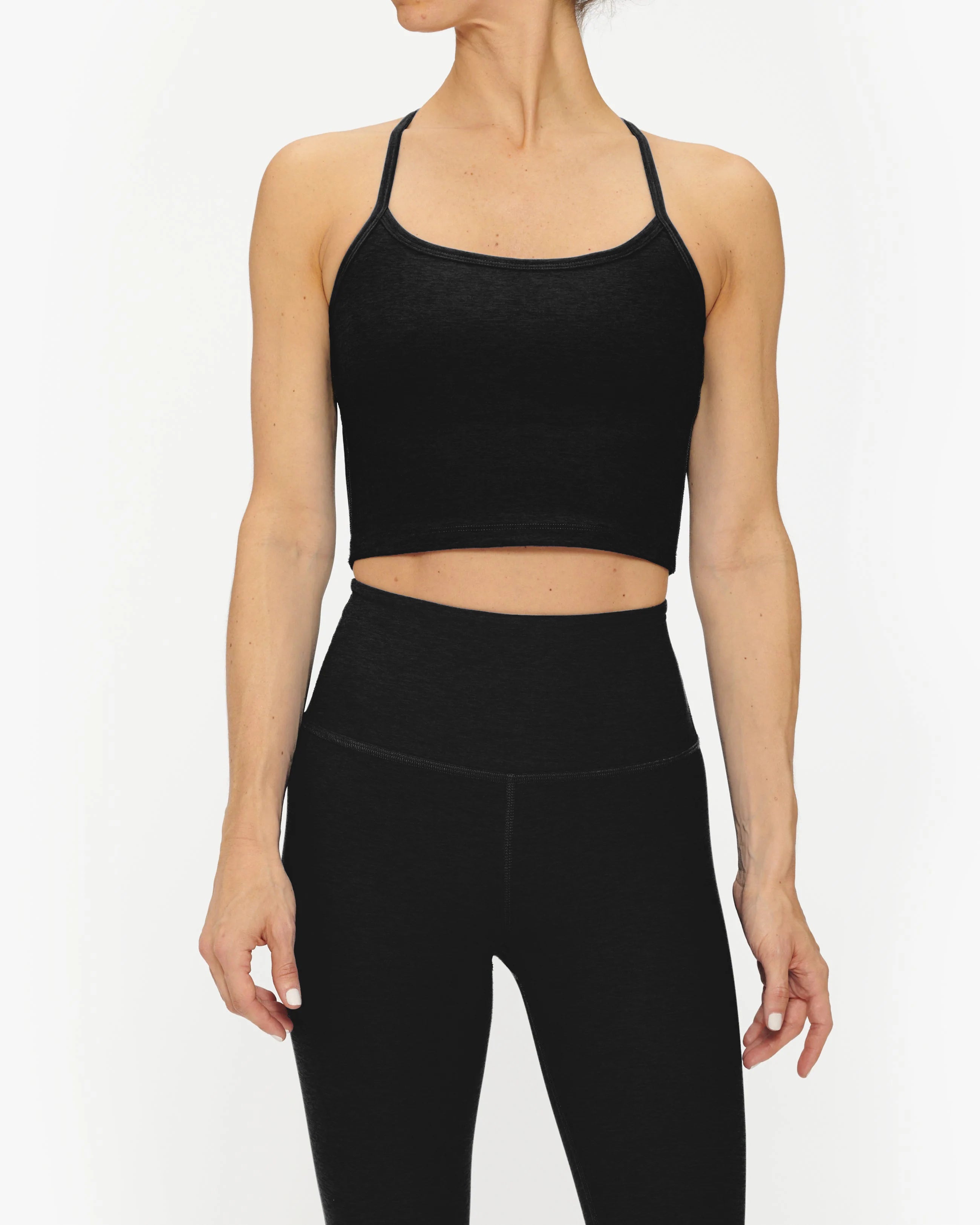 Beyond Yoga Spacedye Slim Racerback Cropped Tank Top for Women - Soft Workout & Yoga Shirt - Gym, Running, Lounge Wear