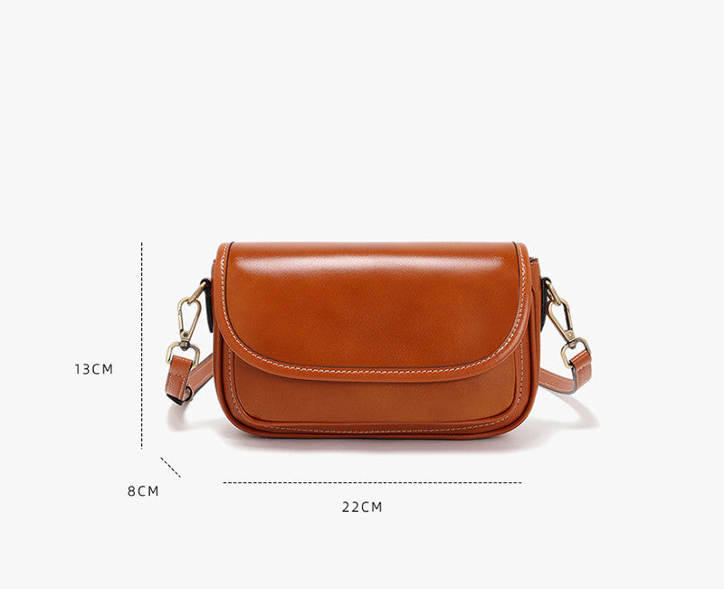 Stylish Leather Flap Crossbody Bag for Women - Fashionable Shoulder Purse for Daily Use, Travel & Shopping