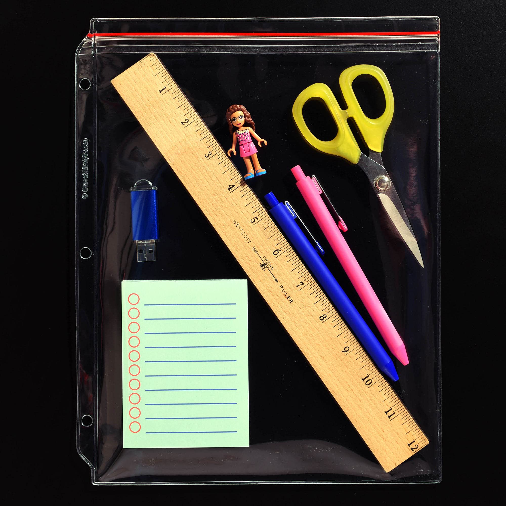 STORE SMART 10-Pack Vinyl Plastic Zipper Binder Case for 3-Ring Binders - Durable School & Office Supply Organizer - Perfect for Students, Teachers & Professionals