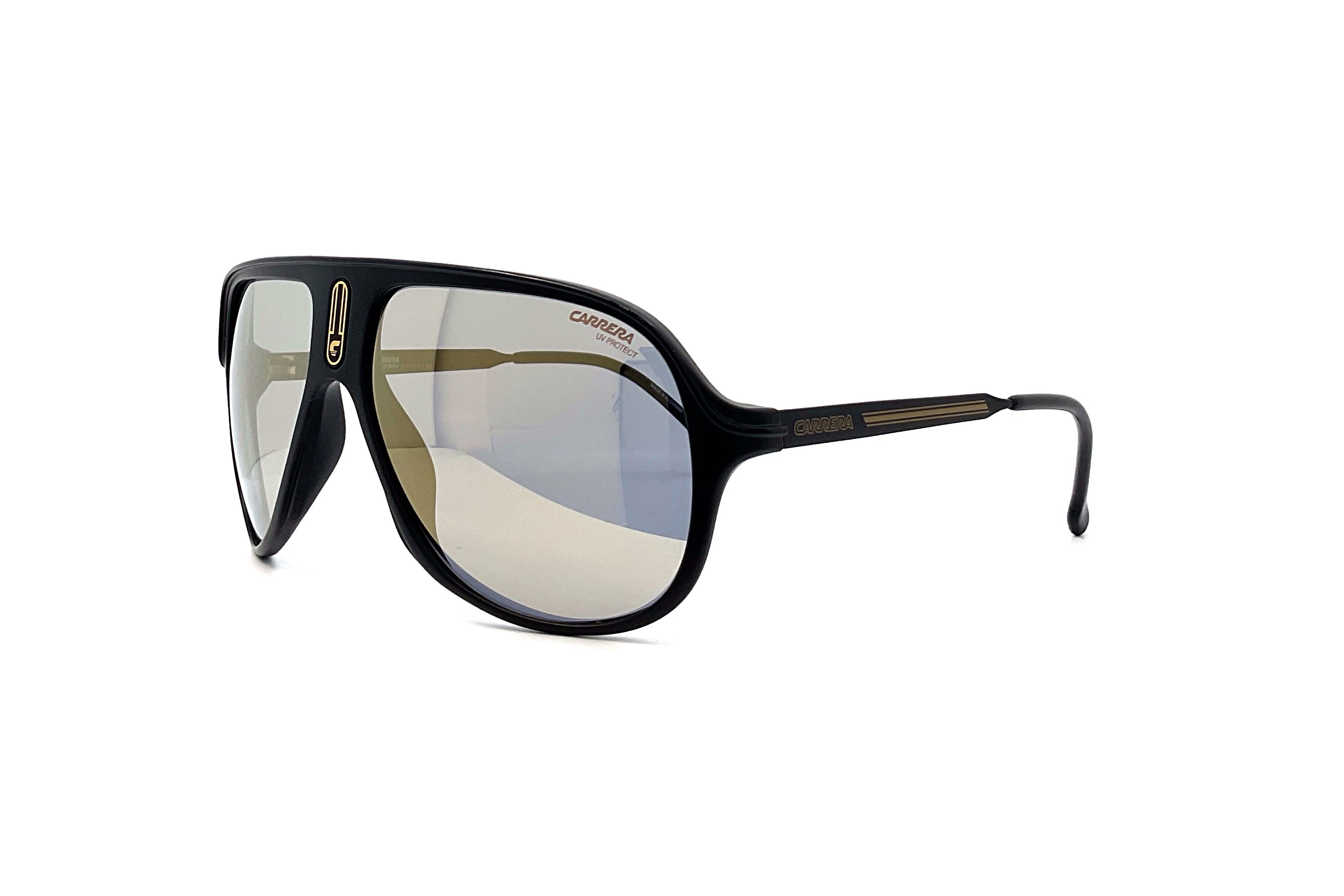 Carrera Icons Safari 65 Sunglasses - Matte Black Aviator Style for Men & Women - Perfect for Outdoor Adventures, Driving & Fashion