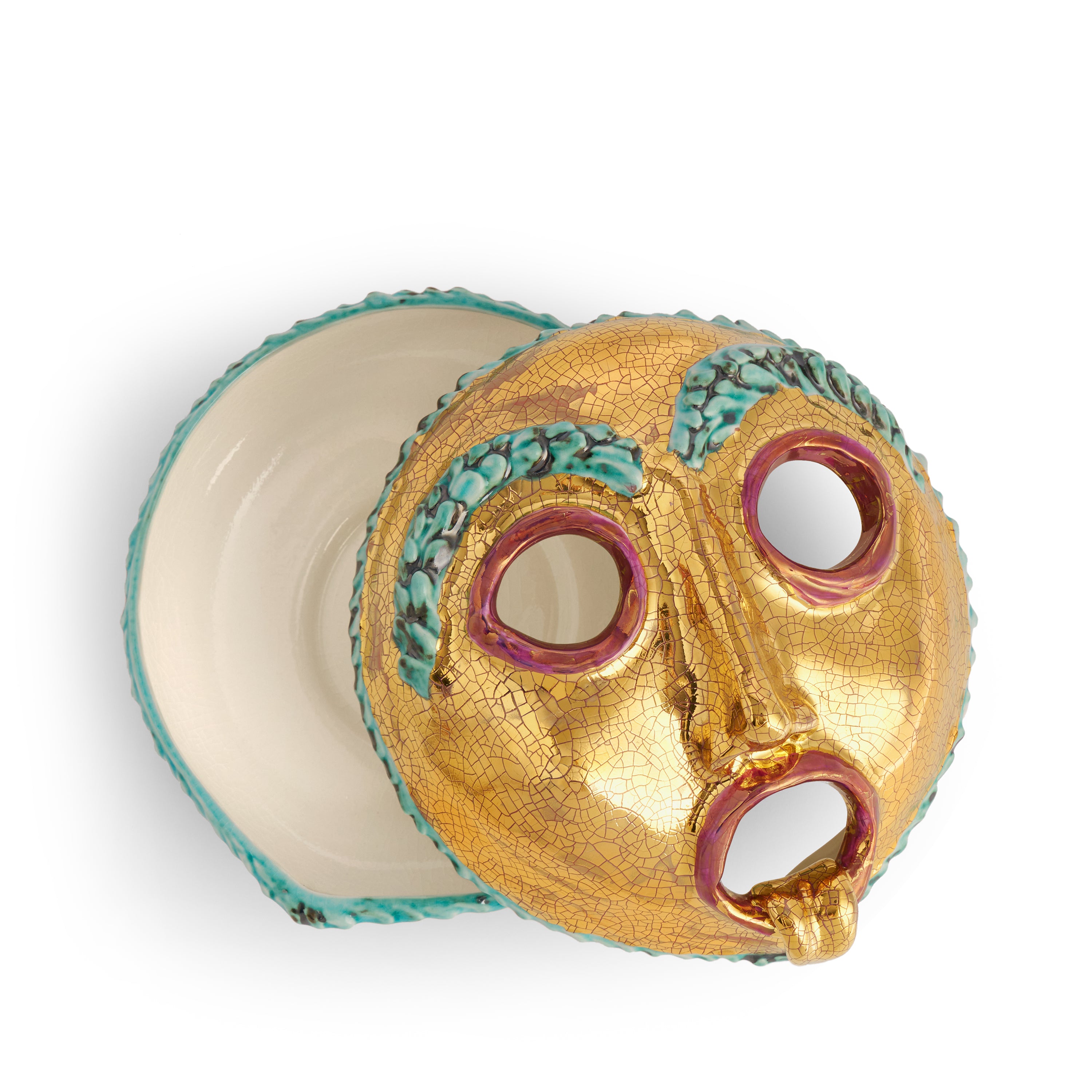 Exclusive Ruan Hoffmann Ceramic Mask Box - Handmade Artisan Face Mask Holder for Home & Spa Decor