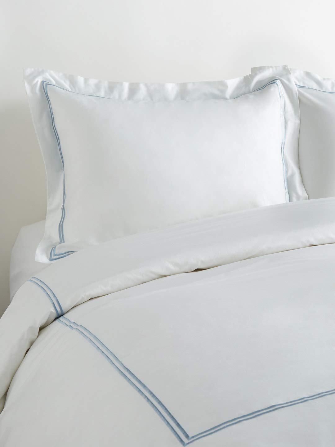 Melange Home 600TC Cotton Duvet Set - Blue & White Stripe for Bedroom Decor