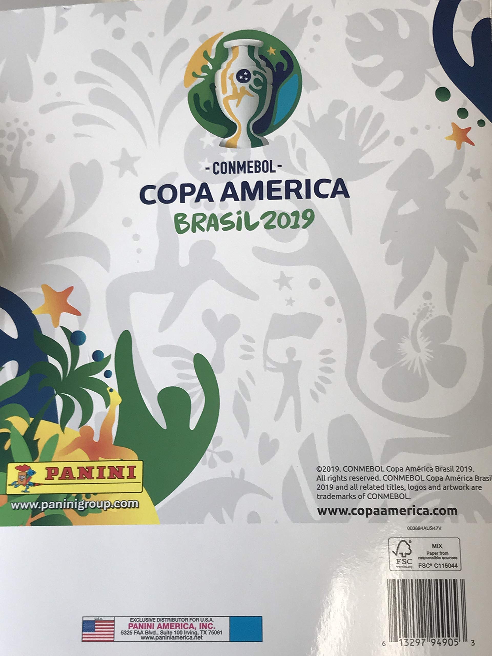 2019 Copa America Brazil Sticker Bundle - 50 Pack Box & Sticker Album for Soccer Fans & Collectors | Perfect for Scrapbooking, Team Support & Memorabilia Collection
