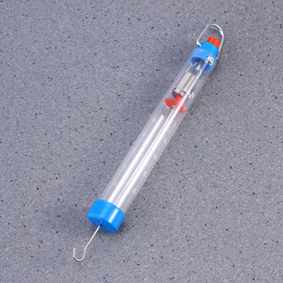 **25N/2500g Transparent Plastic Mechanical Spring Scale with Hanging Hook - Perfect for Kitchen, Lab, School & Industrial Weight Measurement**