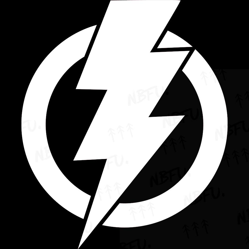 Premium Waterproof Vinyl Decal Stickers - Lightning Bolt Symbol (White, Set of 2) for Laptop, Phone, Helmet, Car Window, Bumper, Mug, Cup, Door & Wall Decoration - Perfect for DIY Projects, Gifts & Personalizing Your Belongings