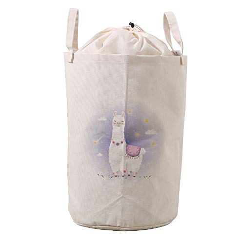 LifeCustomize Collapsible Laundry Hamper with Drawstring - Cute Llama Design Baby Clothes Storage Basket for Nursery, Kids Room & Home Organization | Perfect for Dirty Laundry, Toys & Nursery Organization