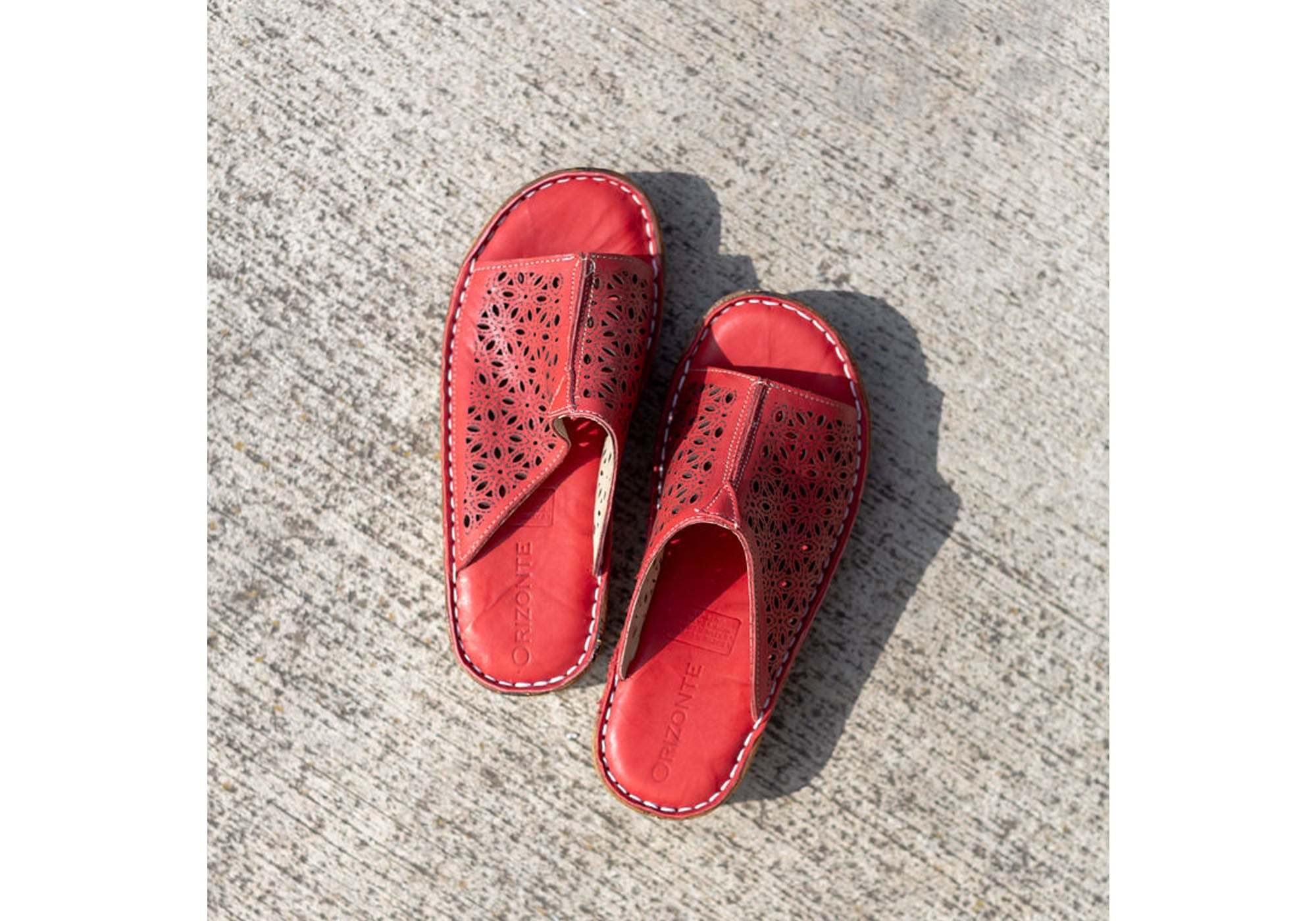 Orizonte Jingle Women's European Leather Comfortable Sandals Slides - Stylish Summer Casual Shoes for Beach, Vacation & Everyday Wear