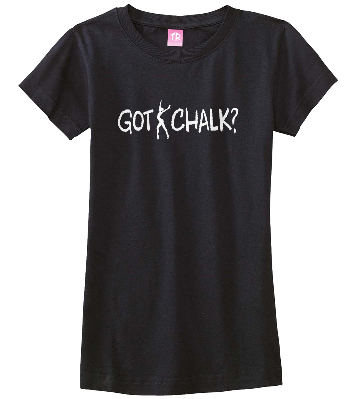 Threadrock Big Girls' Got Chalk Gymnastics Fitted T-Shirt - Comfortable Athletic Tee for Gymnasts & Cheerleaders - Perfect for Training, Competitions & Gym Wear