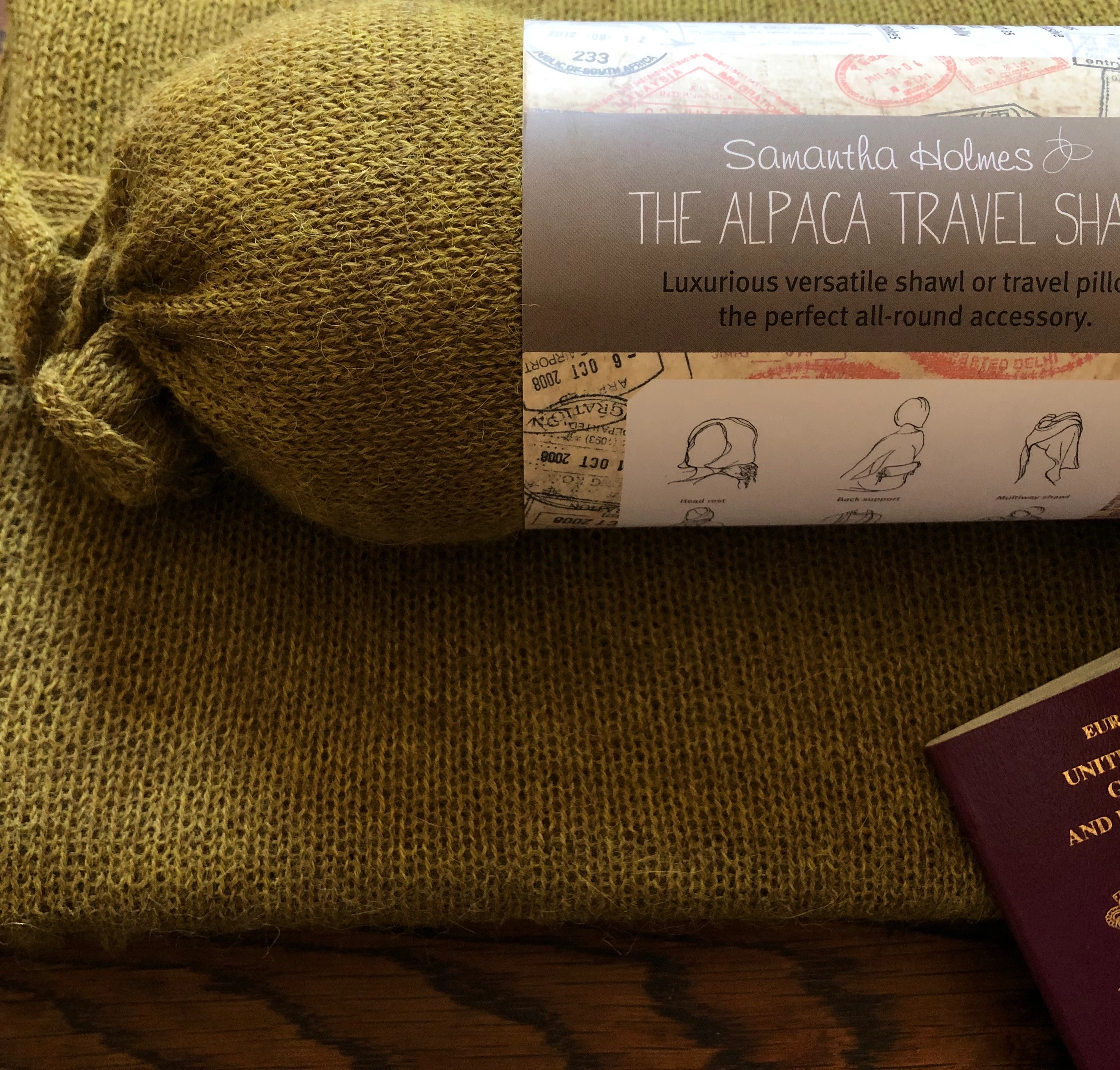 Samantha Holmes Alpaca Travel Shawl - Soft & Lightweight Wrap Scarf for Women - Perfect for Airplane, Office, and Outdoor Adventures