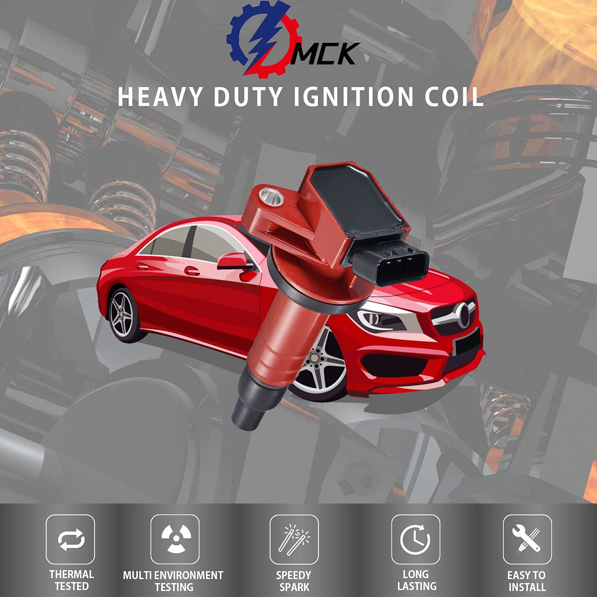 Premium 4-Piece Ignition Coil Pack & Platinum Spark Plug Set - Compatible with Chevrolet, Pontiac, Toyota Prizm/Vibe/Celica/Corolla/Matrix/MR2 Spyder (2000-2008 Models) - 1.8L L4 Engine - High Performance Replacement Parts for Smoother Acceleration & Better Fuel Efficiency