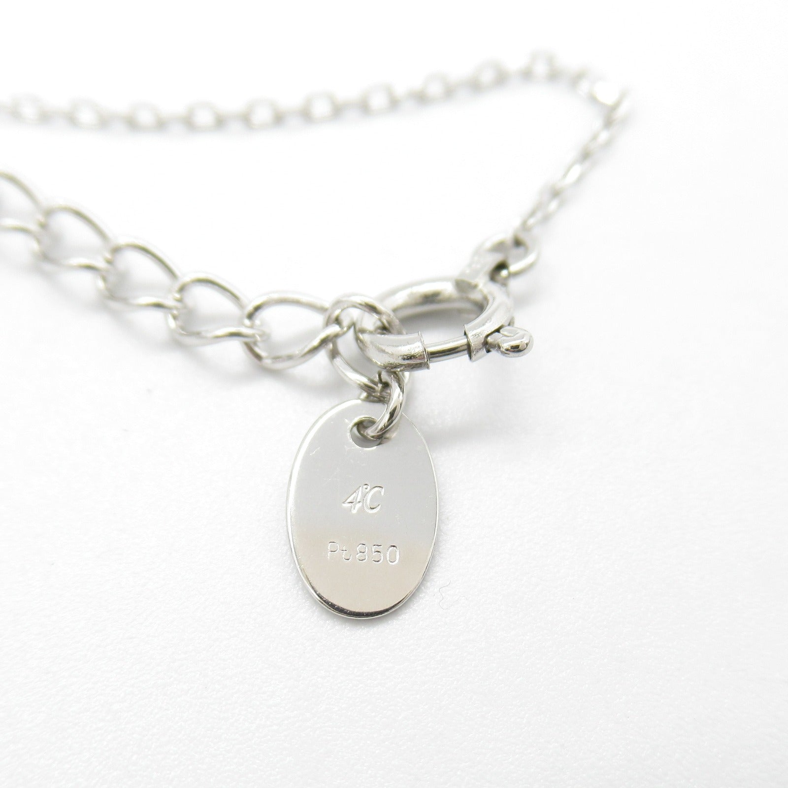 4℃ Diamond Necklace Pt850 Platinum - Elegant 18K White Gold Pendant for Women | Perfect for Weddings, Anniversaries & Special Occasions