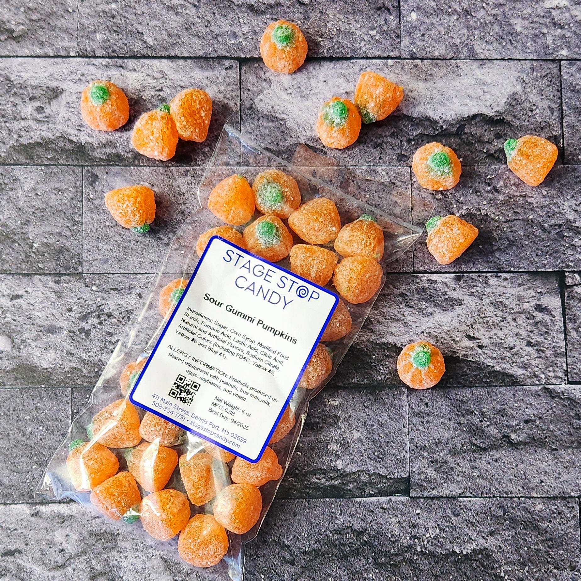 Sour Gummi Pumpkins Candy - Halloween, Easter, Party Favors & Snacks - Bulk Sour Gummy Treats for Kids & Adults