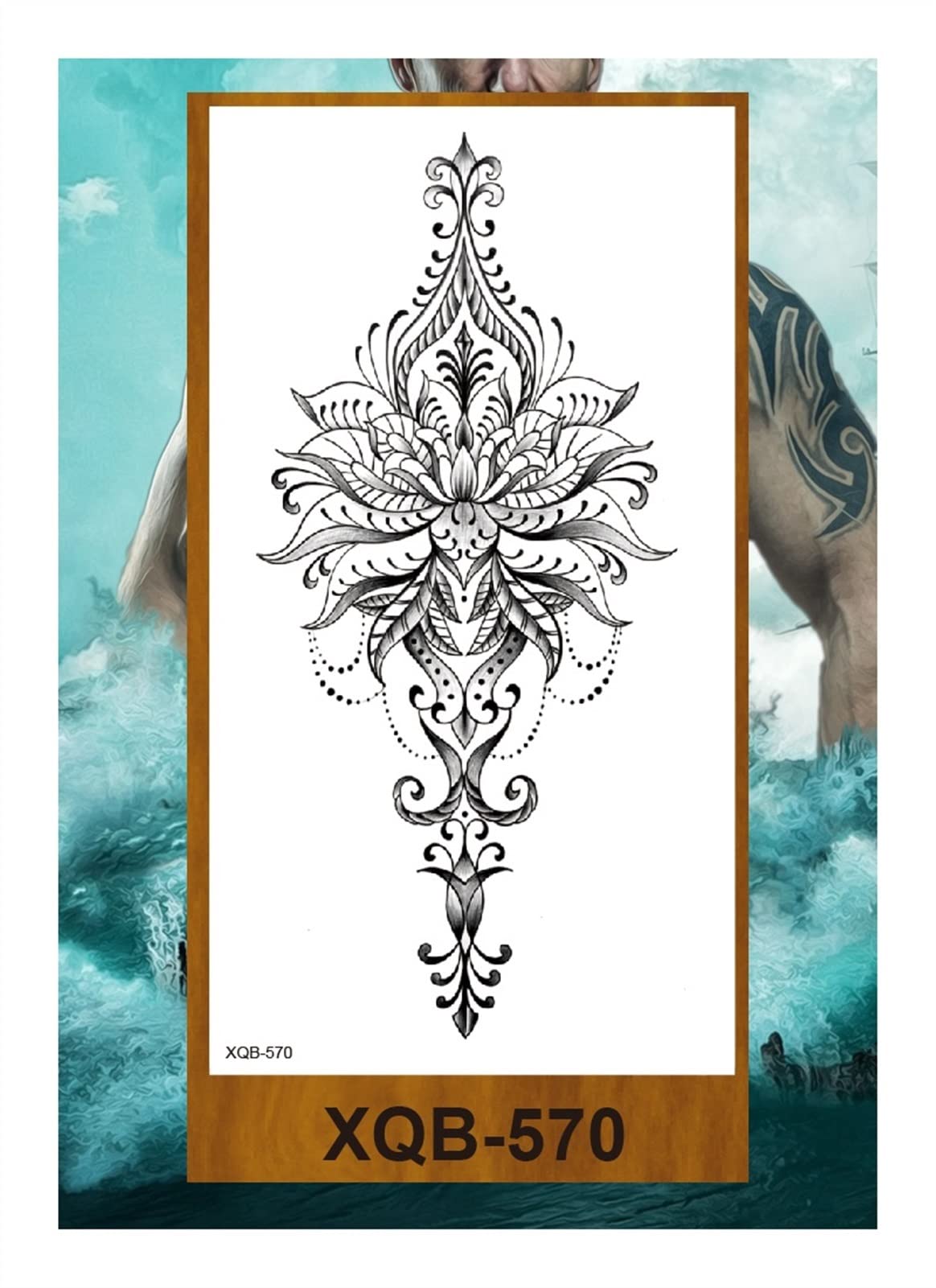 Waterproof Temporary Tattoo Stickers for Women - Floral & Animal Designs (Fox, Cat, Flowers) - Arm, Neck & Chest Body Art - Perfect for Parties, Halloween & Festivals (Color: XQB-570)