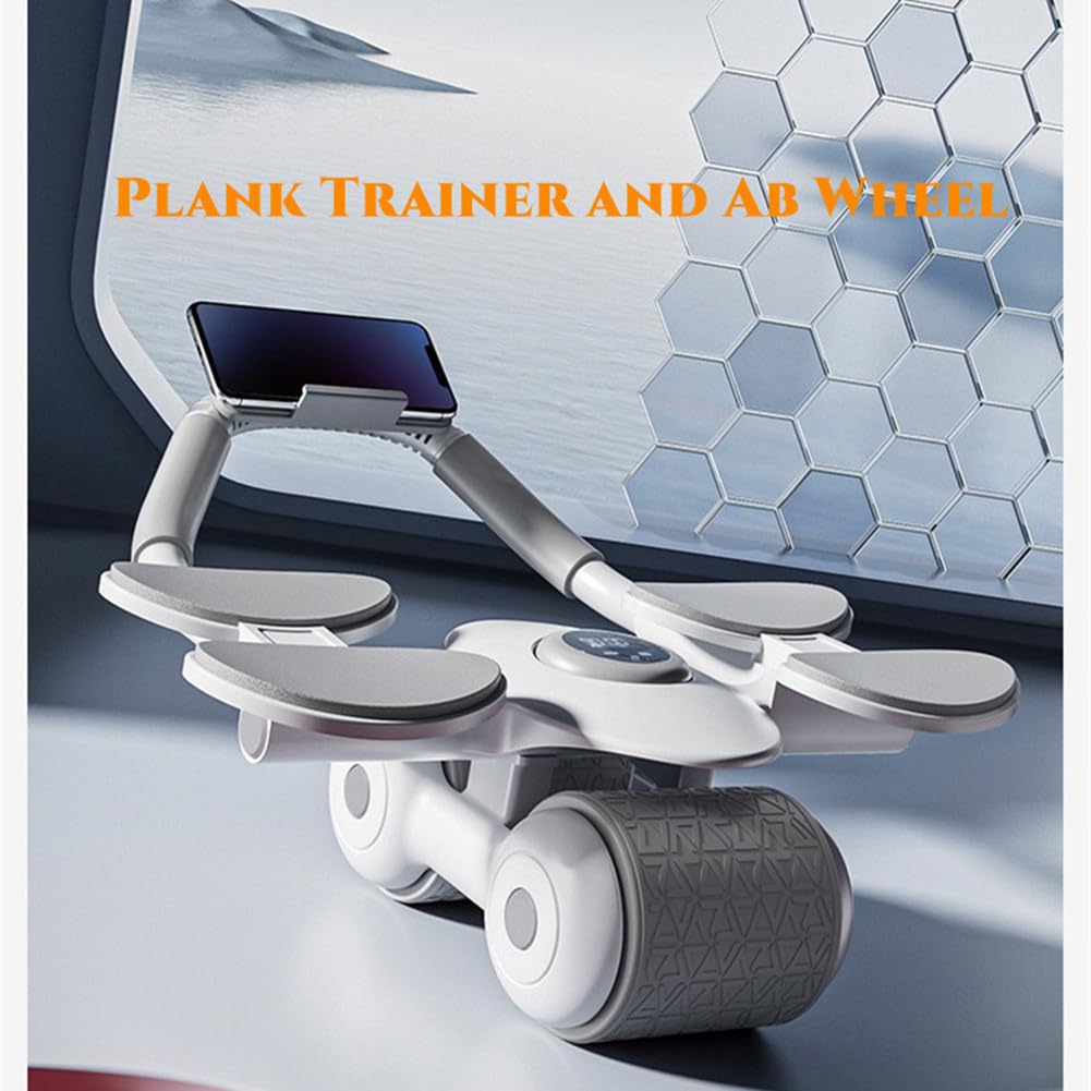 Automatic Rebound Ab Roller Wheel with Knee Mat - Core & Ab Workout Equipment for Home Gym - Smooth Rebound Exercise Tool for Abs, Arms & Elbows - Perfect for Home Fitness & Strength Training