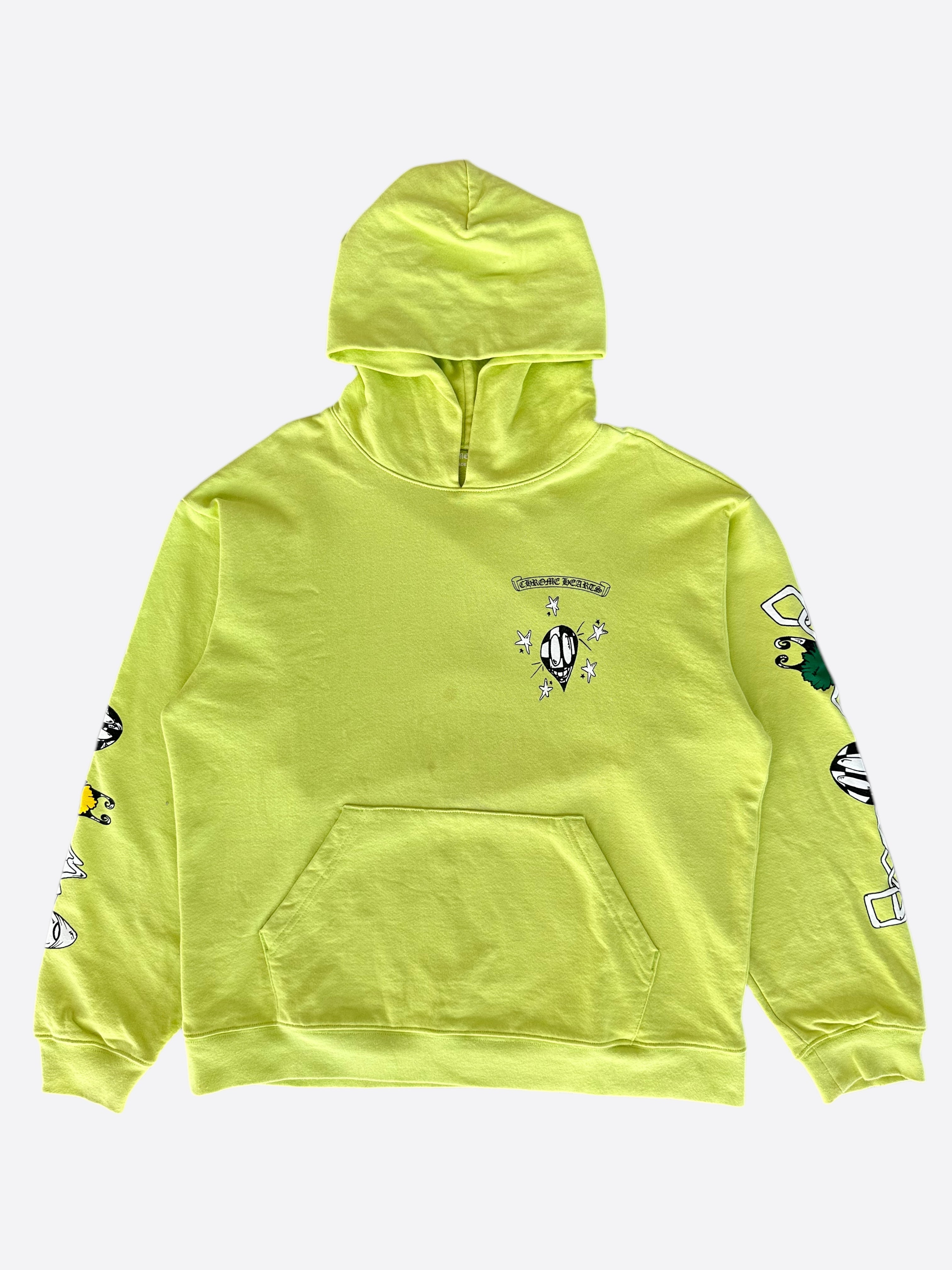 Chrome Hearts Matty Boy Lime Green Chainlink Hoodie - Stylish Streetwear for Men | Perfect for Casual Outfits & Urban Fashion