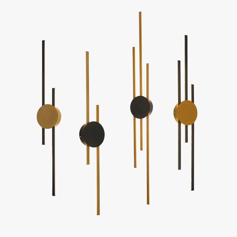 Modern Geometry LED Up and Down Wall Lights - Dimmable Indoor/Outdoor Lighting Fixtures for Bedroom, Living Room, Patio, and Staircase