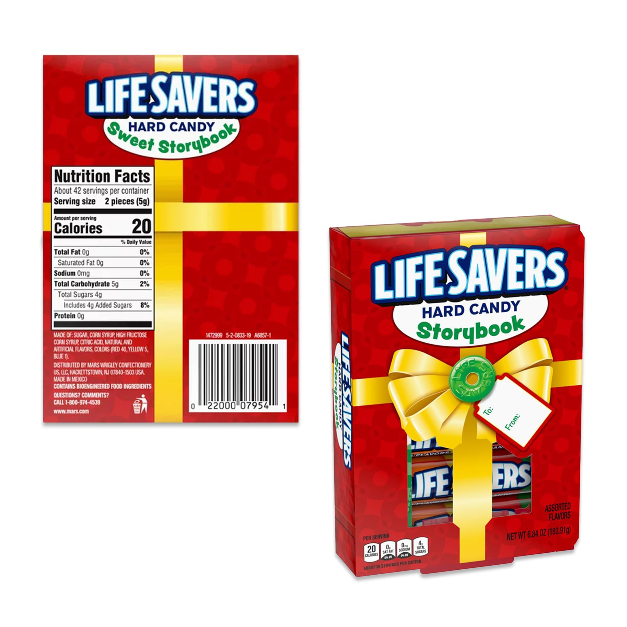 Lifesavers Christmas Candy Book - 4 Pack of Hard Candy Storybook for Holiday Gifts & Stocking Stuffers | Perfect for Christmas Parties, Office Treats & Festive Celebrations