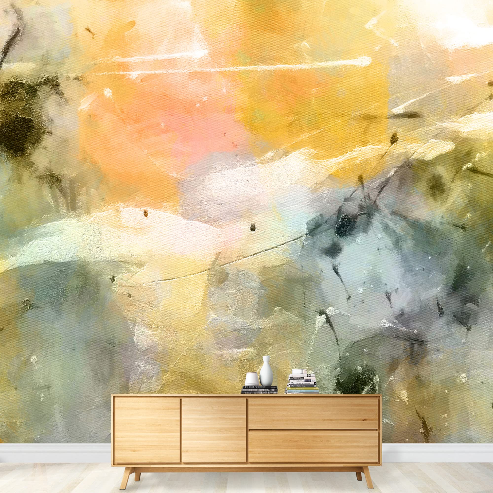 Wall26 Abstract Acrylic Colors Wall Mural - 66x96 Inch Large Canvas Art for Living Room, Bedroom or Office Decor
