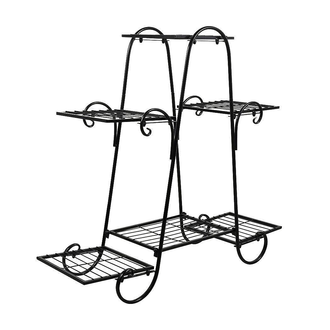 BebLP 3-Size Wrought Iron Plant Stand - Indoor Outdoor Metal Flower Rack for Garden, Patio, Balcony & Home Decor | Perfect for Potted Plants, Succulents, Herbs & Decorative Displays
