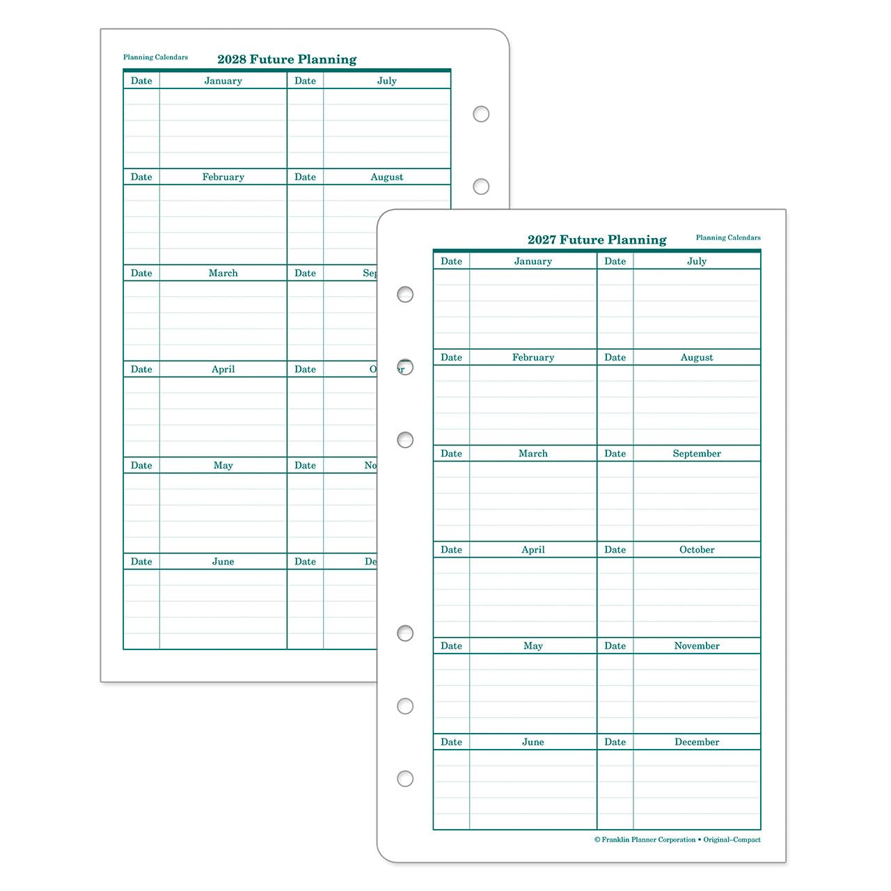 FranklinCovey 2-Page Daily Planner 2025-2026 - Compact Ring-Bound Organizer for Productivity & Time Management | Perfect for Professionals, Students & Goal Tracking (April 2025 - March 2026)