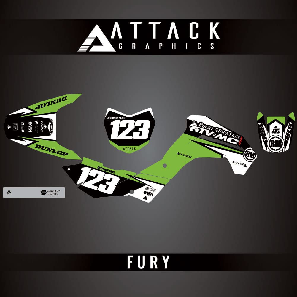 Custom Fury Complete Bike Graphics Kit for Kawasaki KLX140L 2020 | High-Quality Dirt Bike Decals | Perfect for Motocross Racing & Off-Road Adventures
