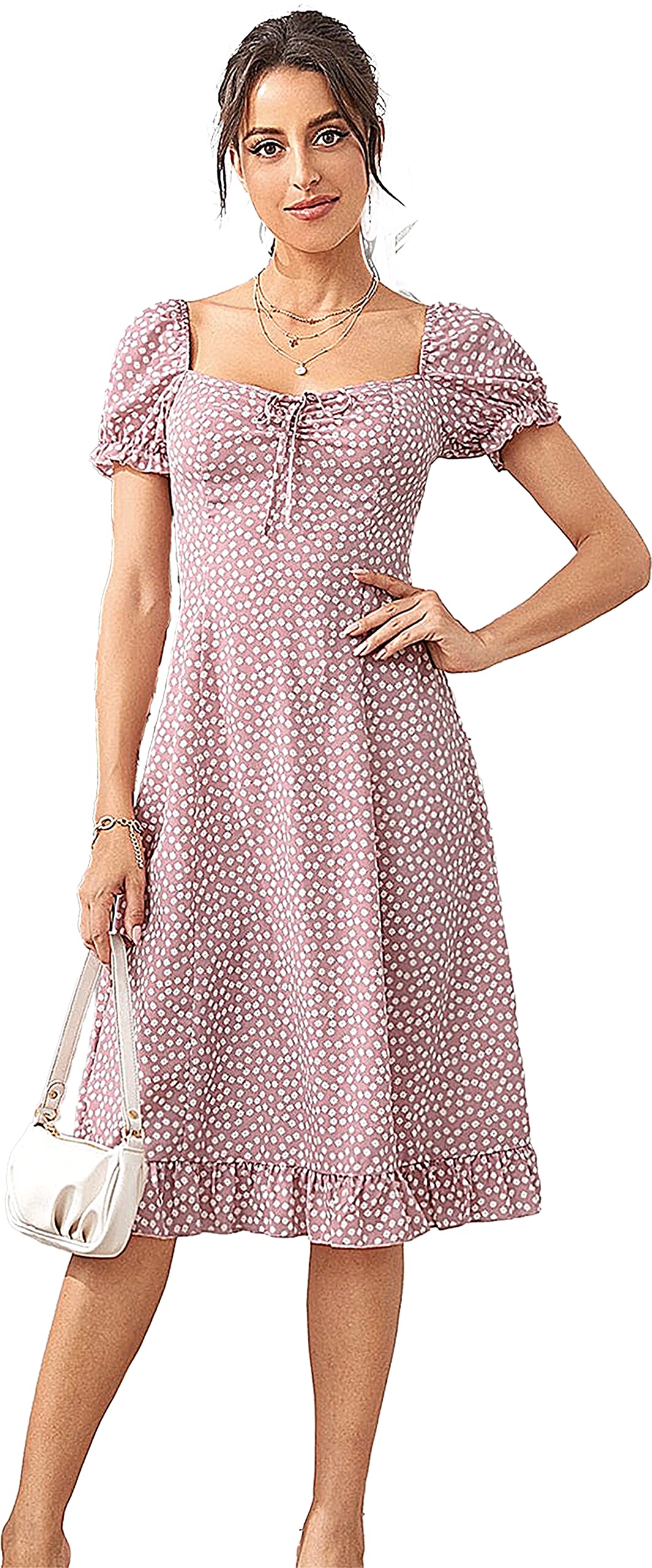 Women's Casual Mini Dress for Spring & Summer | Flowy Short Sleeve Sundress | Perfect for Beach, Vacation & Date Night
