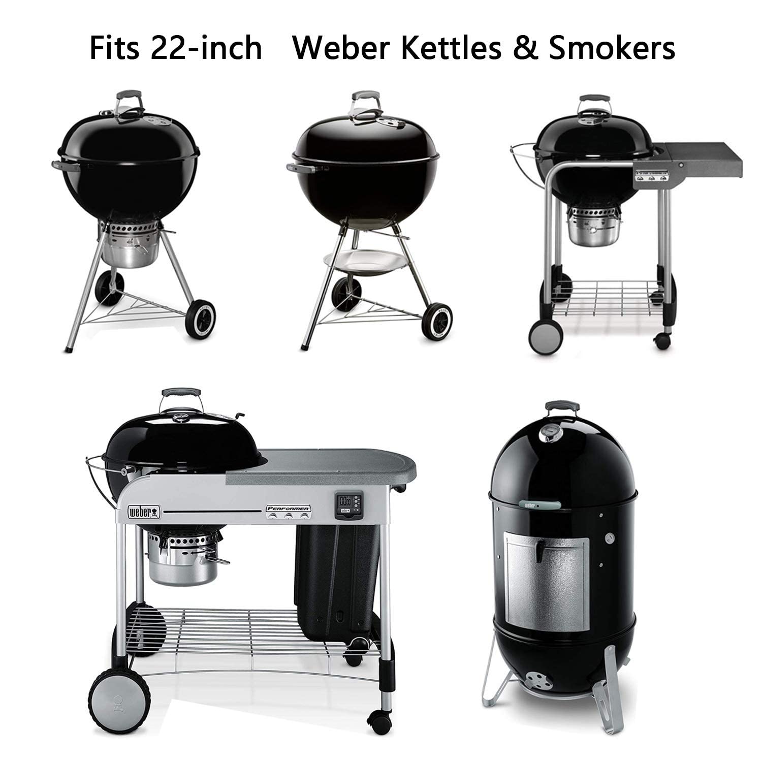 Non-Stick Polished Porcelain Coated Grill Grates for Weber 22