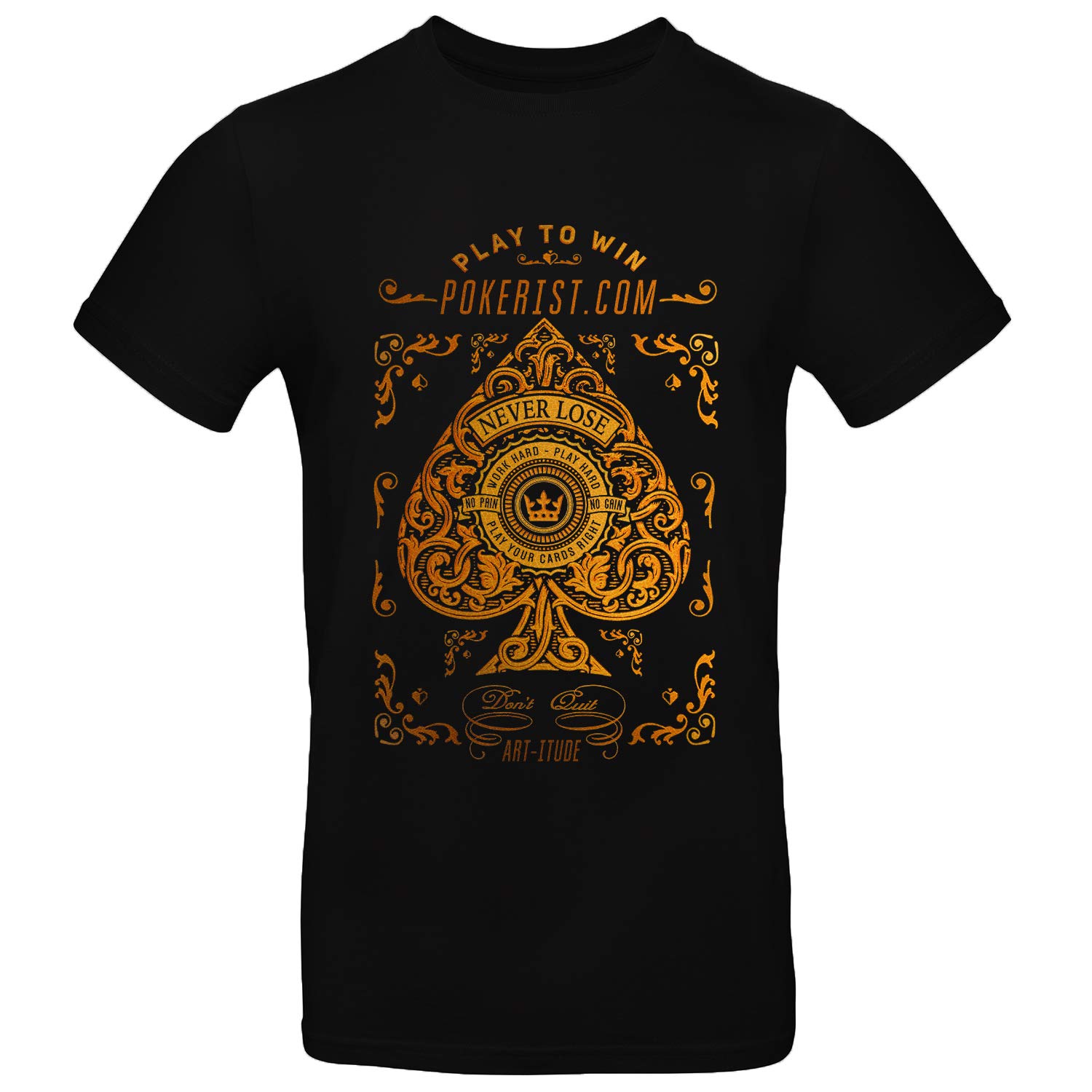 Pokerist Play to Win Ace of Spades Men's T-Shirt - Graphic Printed Poker Player Gambling Tee for Men | Perfect Poker Gift for Casino Nights & Poker Parties
