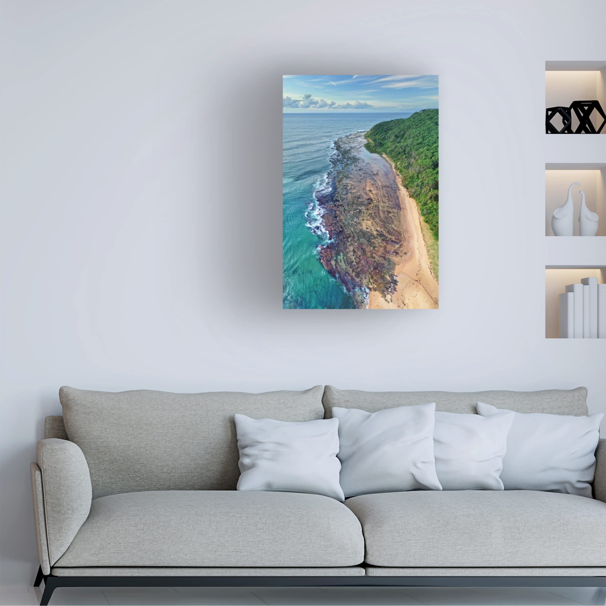Trademark Fine Art 'Time To Explore' Canvas Wall Art by Beata Czyzowska Young - Modern Landscape Painting for Living Room & Office Decor