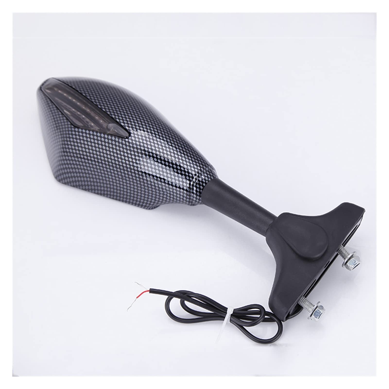 Motorcycle LED Turn Signal Mirrors - Integrated Rearview Mirrors with Indicators for Yamaha YZF, FZR 600/1000, R1, R6, FZ1, FZ6 - Universal Bike Side Mirrors for Enhanced Visibility & Safety (Day & Night Riding)