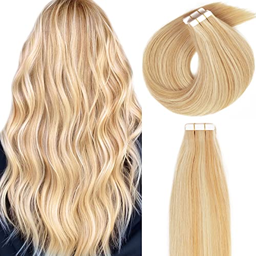 Tape in Piano Light Golden Mixed With Platinum Blonde #P12/60A
