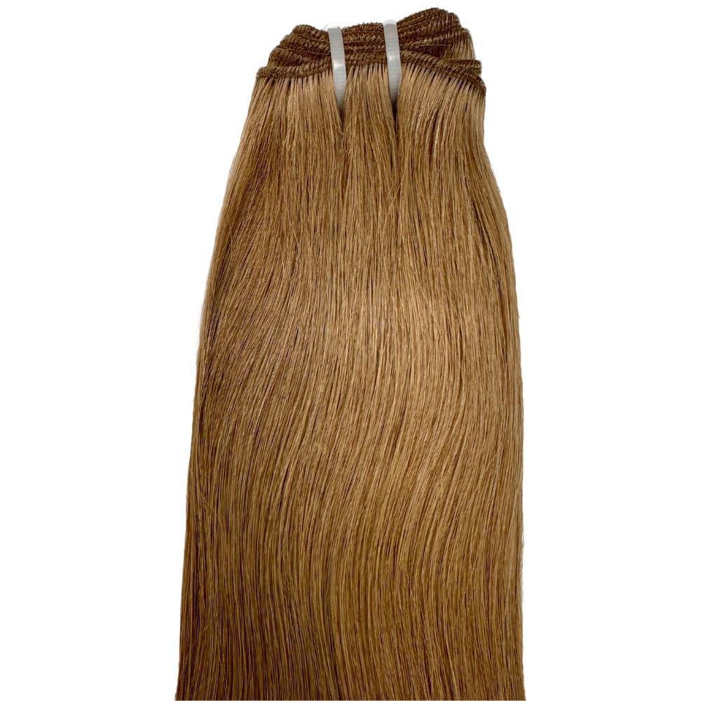 Raw Ash Brown Straight 100% Human Hair Bundles for Weaving & Extensions - Natural Brazilian Hair for Sew-in, Clip-in & Ponytail Hairstyles