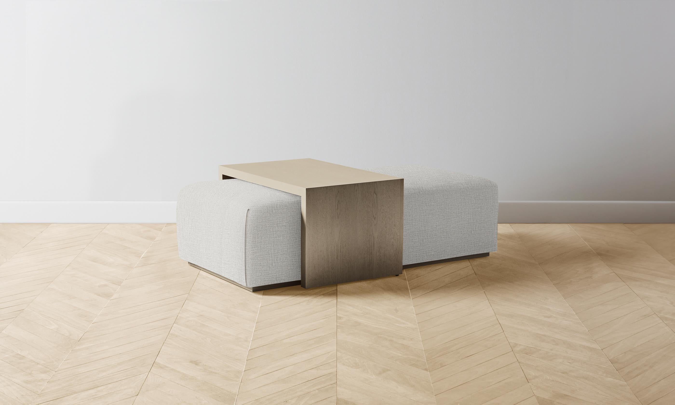 The Bowery Ottoman - Performance Woven Chenille Steel Grey Storage Bench with Tufted Top | Perfect for Living Room, Bedroom, or Entryway Seating and Storage