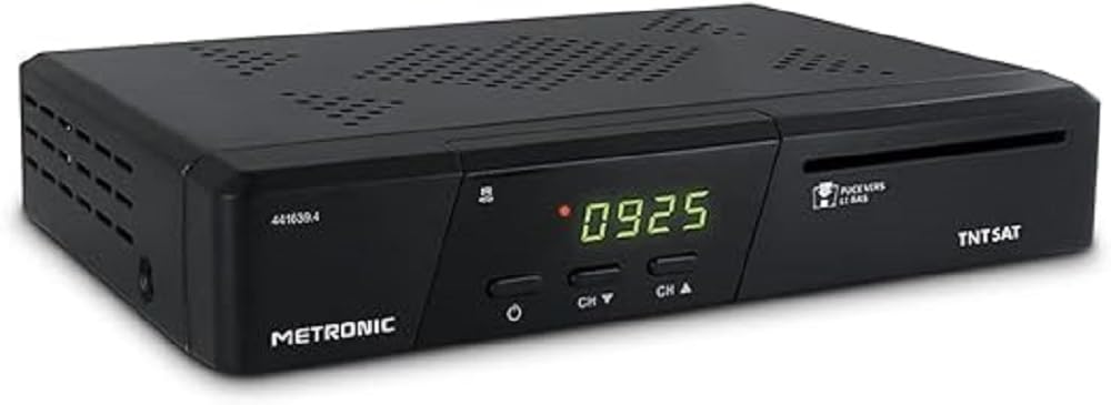 Metronic TNT/TNTSAT Satellite Terminal HD PVR Ready with Free Satellite Dish & TNTSAT Card - Digital TV Recorder for Astra Satellite - Watch & Record HD Channels at Home (Model 441639)