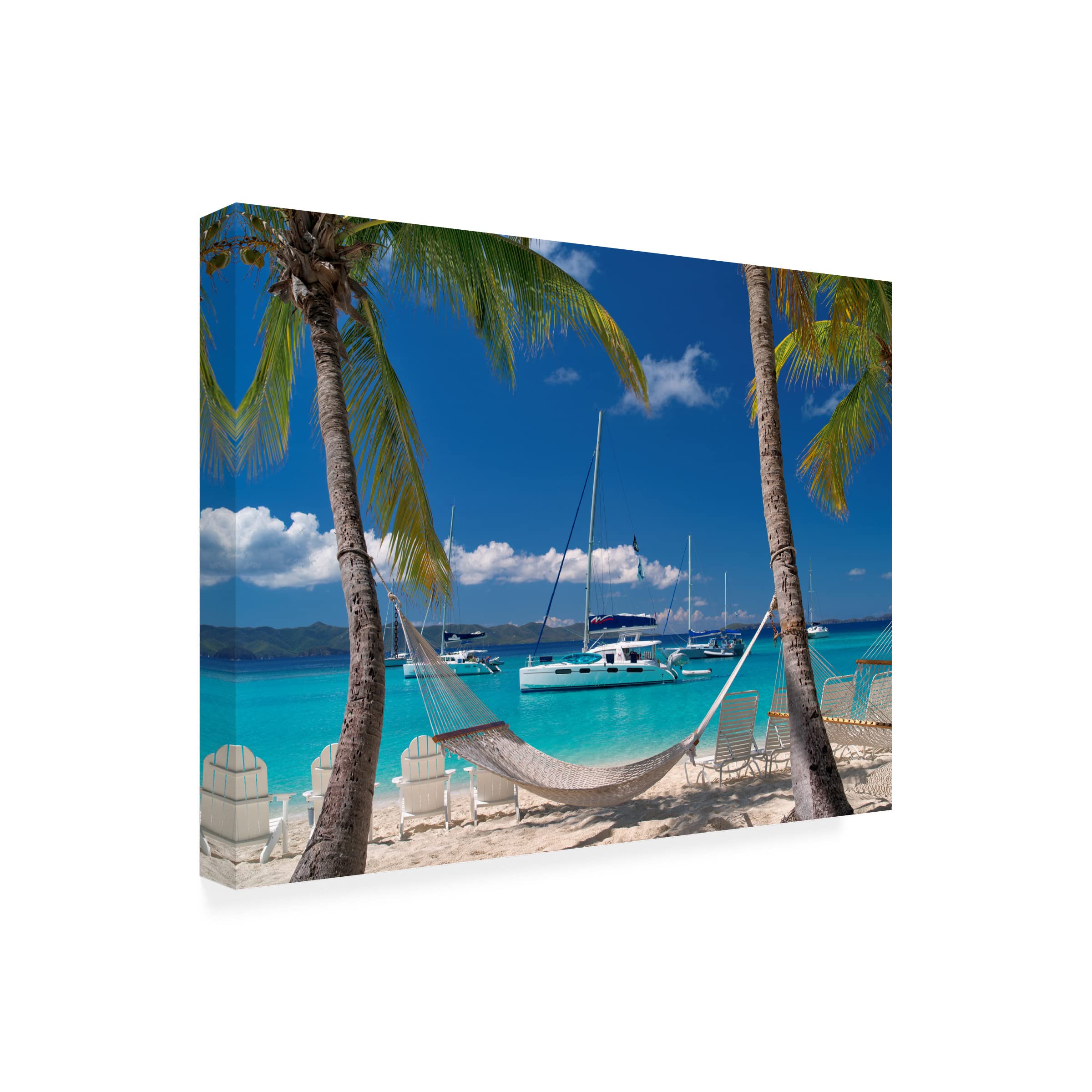 Dennis Frates 'Beach Chair 6' Canvas Wall Art Print - Coastal Decor for Living Room, Bedroom & Office - Seascape Painting for Home & Beach House Decor