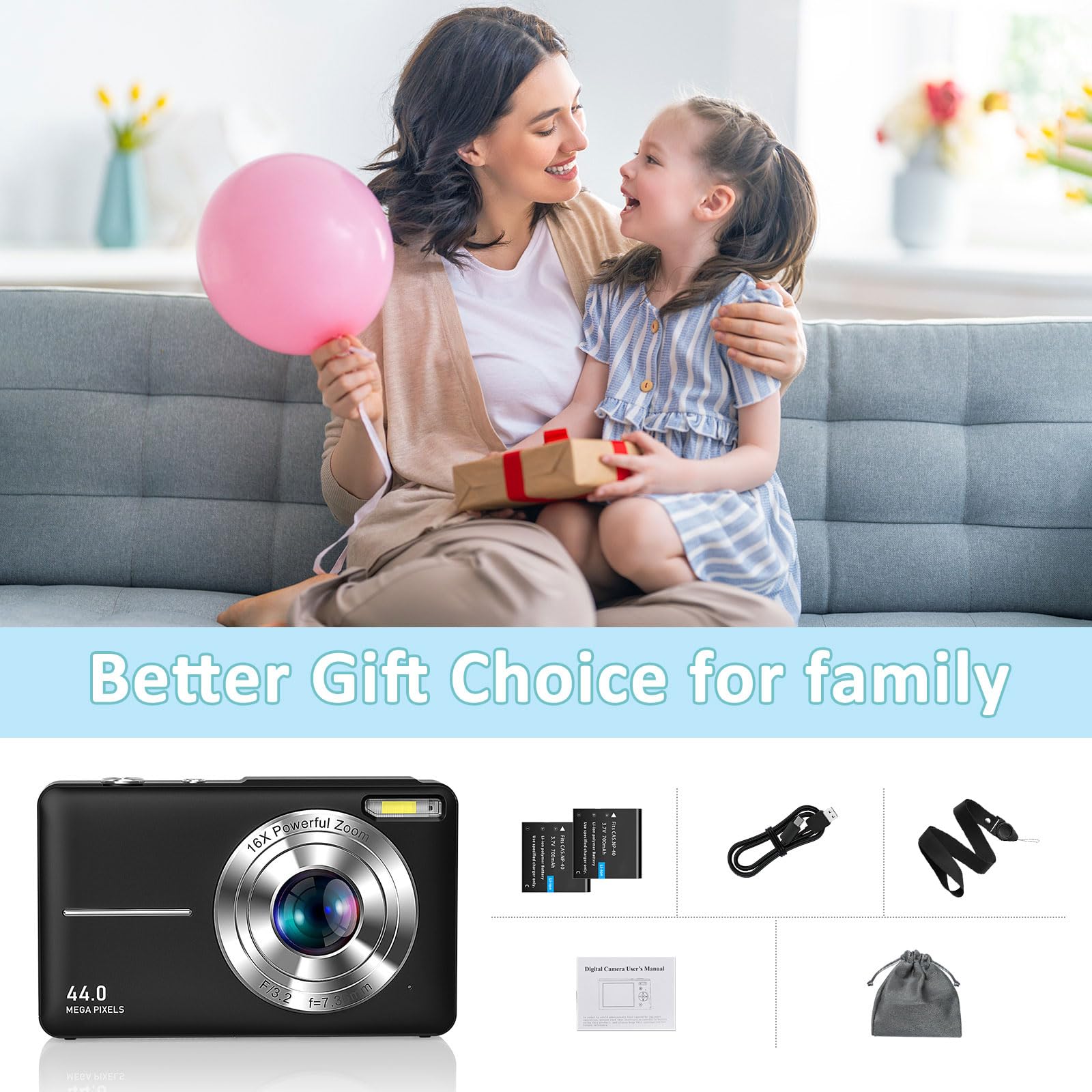 Vintage Digital Camera - Retro Style Digital Camera with High Resolution, Auto Focus & HD Video - Perfect for Travel, Vlogging & Photography Enthusiasts
