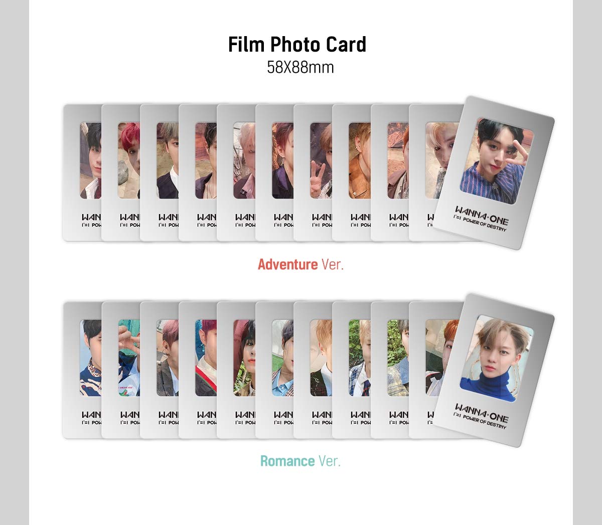 Wanna ONE - 1¹¹=1 Power of Destiny [Adventure+Romance Ver.] K-Pop Album Set with 2CDs, Photobook, Stickers, Photocards & Posters | Perfect for K-Pop Collectors and Fans of Korean Music | Great Gift for Birthdays and Special Occasions