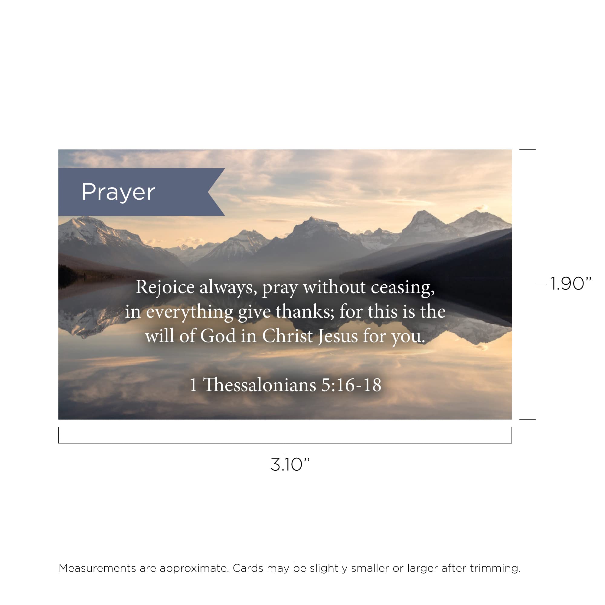 Inspirational Bible Verse Cards - 1 Thessalonians 5:16-18, Pack of 25 for Prayer & Bible Study | Perfect for Devotionals & Christian Encouragement