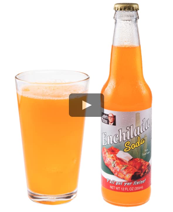 Rocket Fizz Enchilada Soda - 12 Pack of Unique Flavored Soft Drinks | Perfect for Parties, Gifts & Mexican Food Pairings