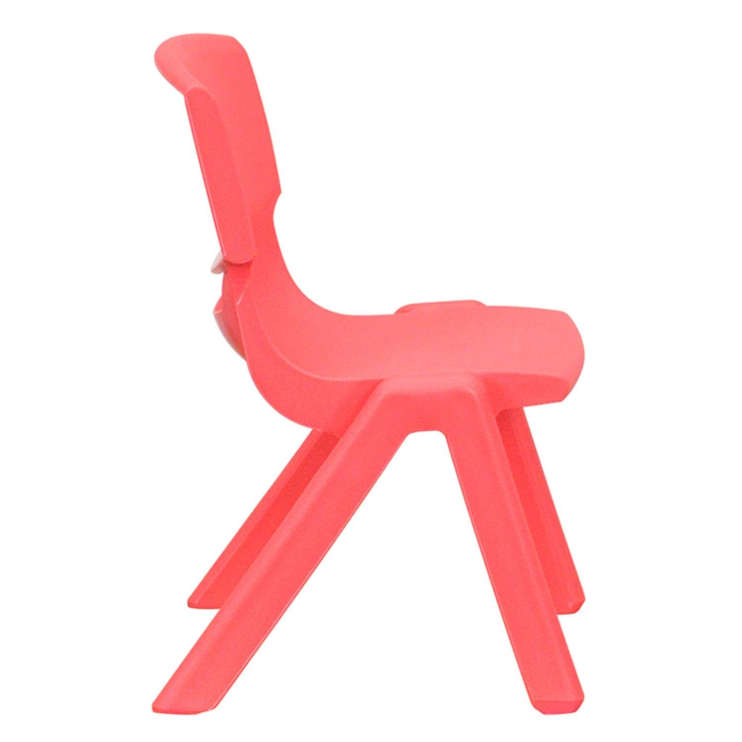 Flash Furniture Whitney 4-Pack Red Plastic Stackable School Chairs - 10.5