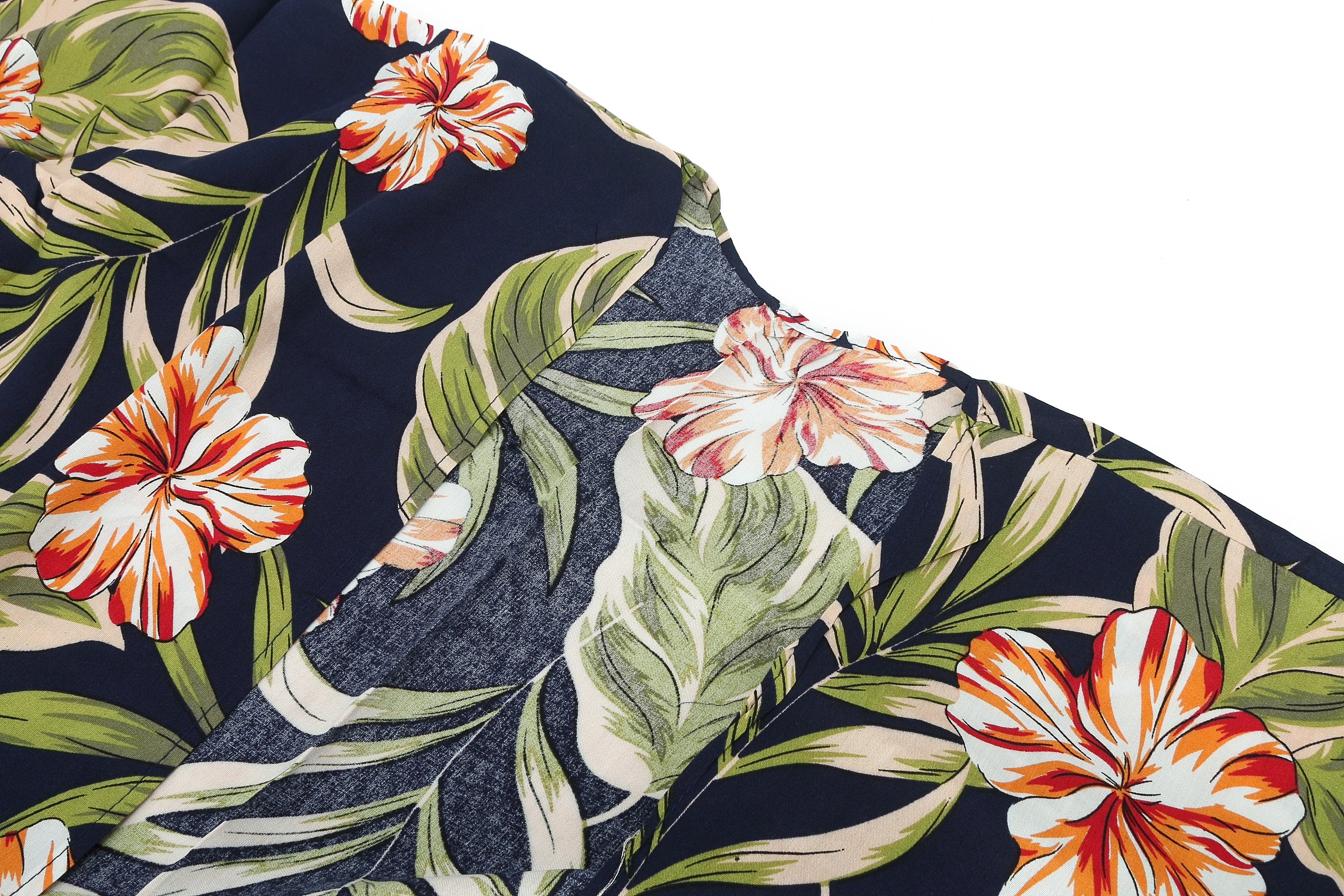 Nikki Hibiscus Monstera Navy Cover Up - Stylish Beachwear for Women, Perfect for Poolside, Vacation & Summer Outfits