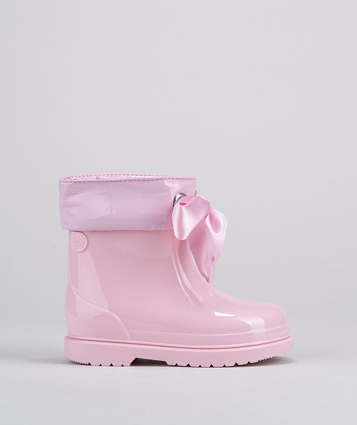 Igor Girl's Bimbi Lazo Rain Boots for Kids - Waterproof Pink Rubber Boots for Girls, Perfect for Puddles, Outdoor Play & Rainy Day Adventures