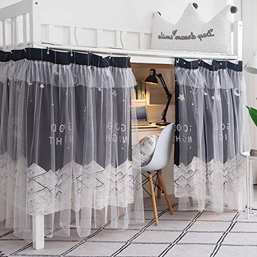 GREUS Single Bed Canopy Tent - Blackout Privacy Curtain for Dormitory & Home Decor, Breathable Dust-Proof Bedding Net (Ideal for College Dorms, Bedrooms & Nap Time)