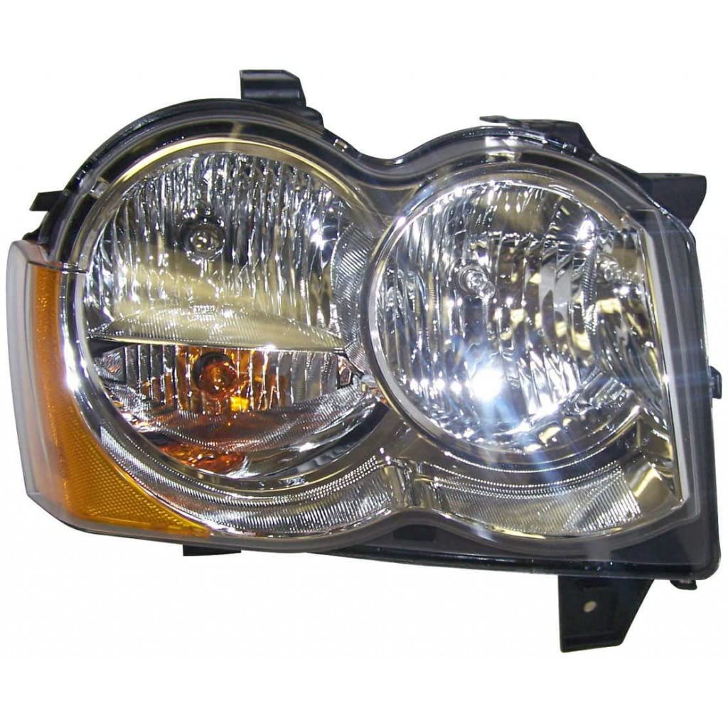 Jeep Grand Cherokee Headlight Assembly Passenger Side 2009-2010 with Bulbs CH2519131 - Replacement Headlamp for Night Driving & Off-Road Adventures