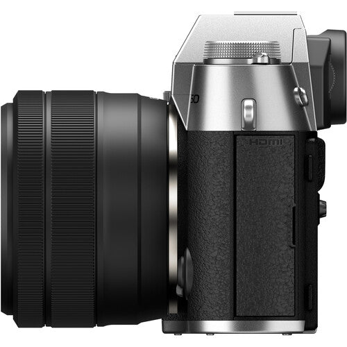 FUJIFILM X-T50 Mirrorless Digital Camera with XC15-45mmF3.5-5.6 OIS PZ Lens Kit in Silver - Perfect for Travel Photography, Vlogging & Street Shooting