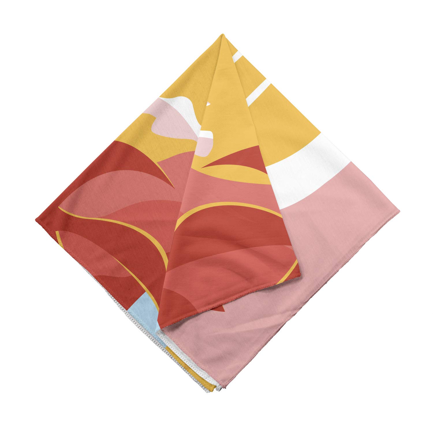 Ambesonne Beach Bandana - Summer Cartoon Young Couple Design - Unisex Head & Neck Scarf for Men Women - Perfect for Beach Vacation, Music Festivals & Outdoor Activities
