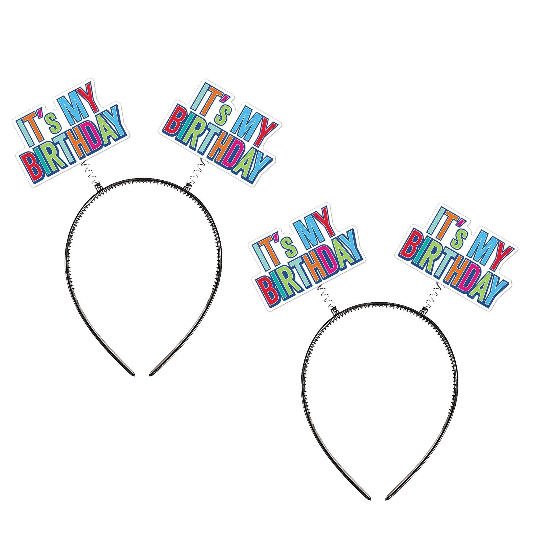 12 Pack Beistle It's My Birthday Party Boppers - Fun Foam Crown Headbands for Birthday Celebrations, Parties & Special Events - Perfect for Kids & Adults Birthday Bash Decorations
